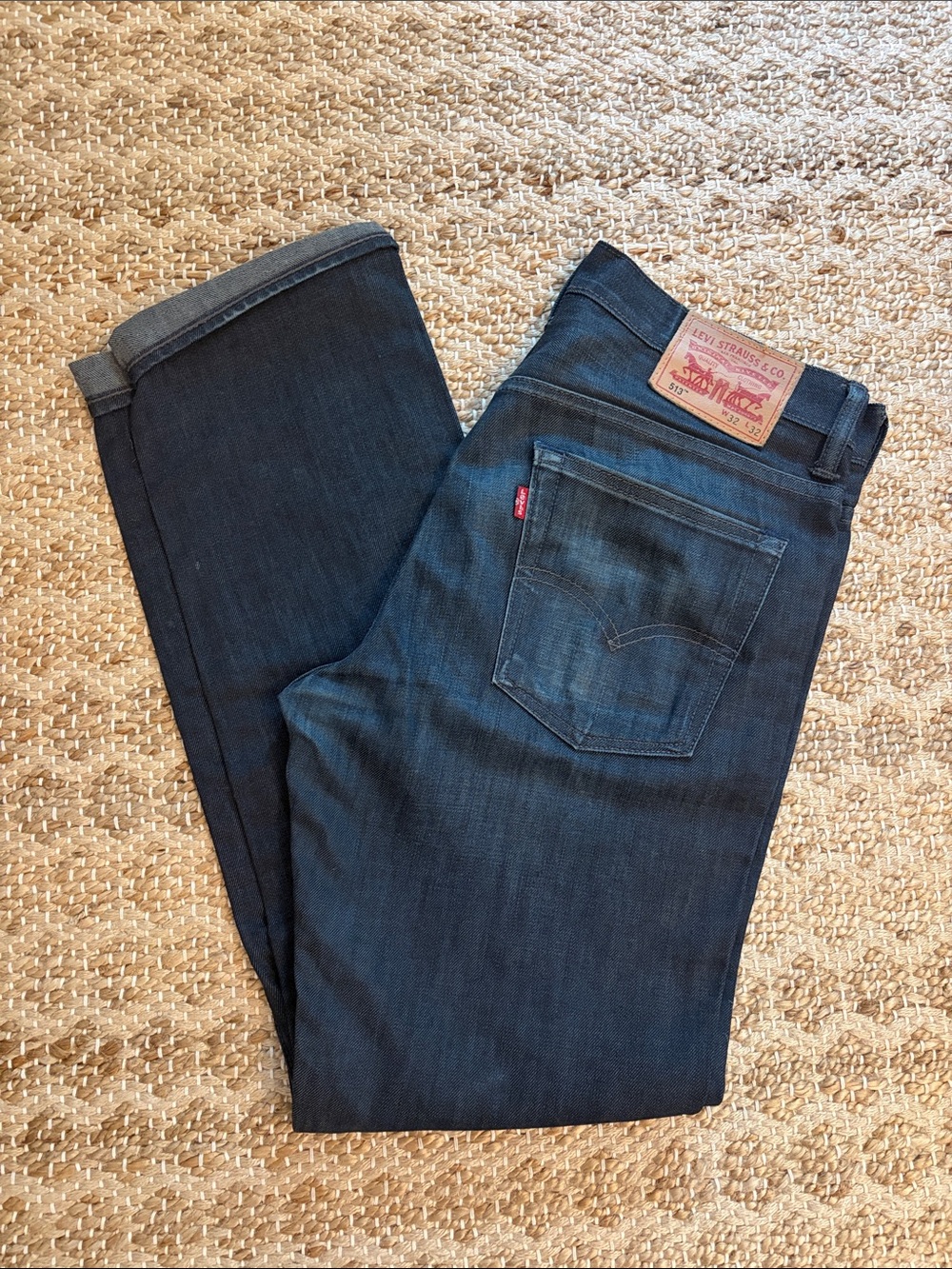 Levi's Indigo Men's 513 Slim Straight Jeans